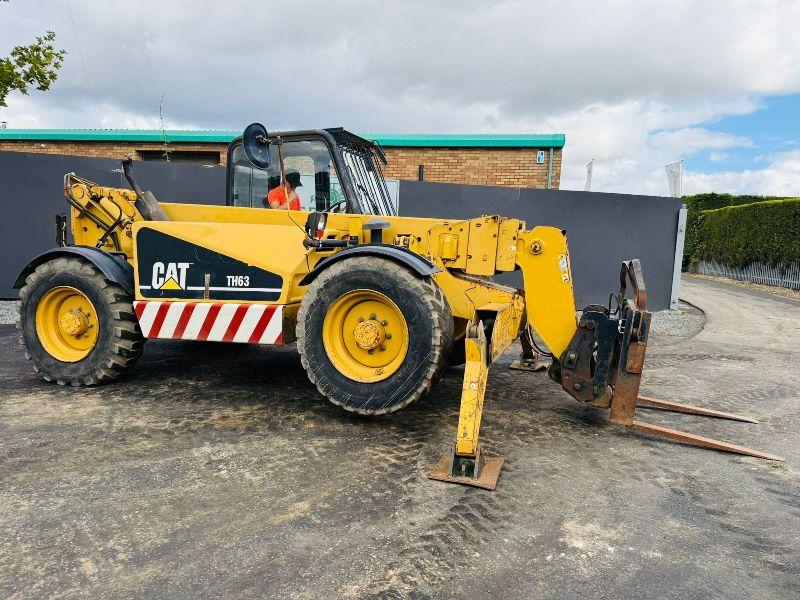 CATERPILLAR TH63 TELEHANDLER*C/W JACK LEGS*VIDEO*