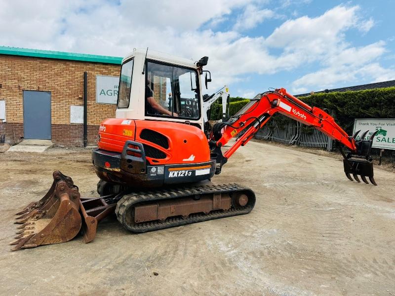 KUBOTA KX121-3 EXCAVATOR*C/W GRAPPLE*3141 HOURS*VIDEO*