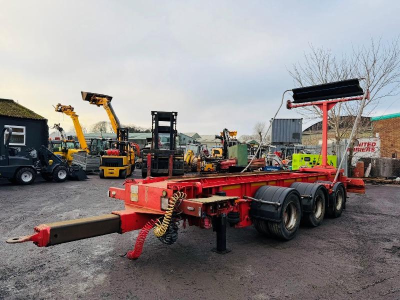 TRI AXLE HOOK LOADER TRAILER*C/W EASY SHEET*VIDEO*