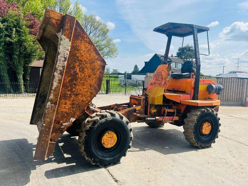 THWAITES 5 TON 4WD DUMPER C/W ROLE BAR & CANOPY *VIDEO*