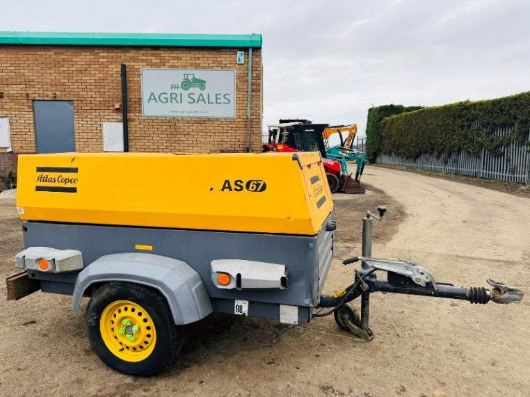 ATLAS COPCO XAS67 TOWABLE AIR COMPRESSOR*C/W DEUTZ ENGINE*VIDEO*