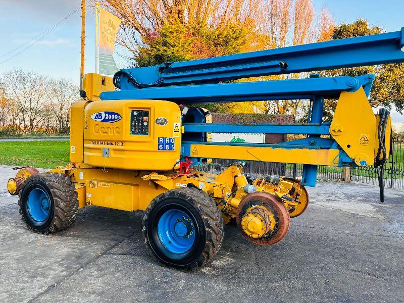 GENIE Z-60/34 4WD ARTICULATED RAIL ROAD BOOM LIFT * 20.3 METER REACH *VIDEO*