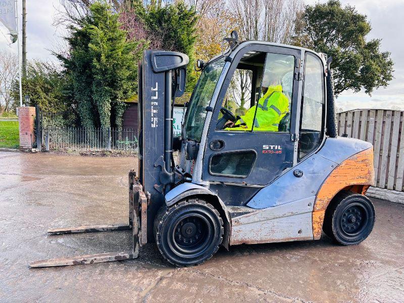 STILL RX70-45 DIESEL CONTAINER SPEC FORKLIFT *YEAR 2015* C/W 3 STAGE MAST *VIDEO*