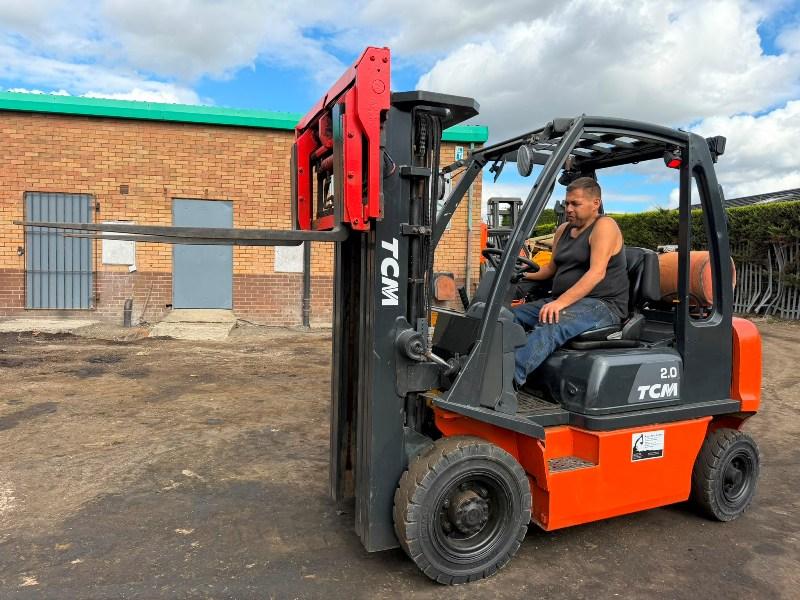 TCM U1D2A20LH FORKLIFT*C/W FORK POSITIONER*YEAR 2021*VIDEO*