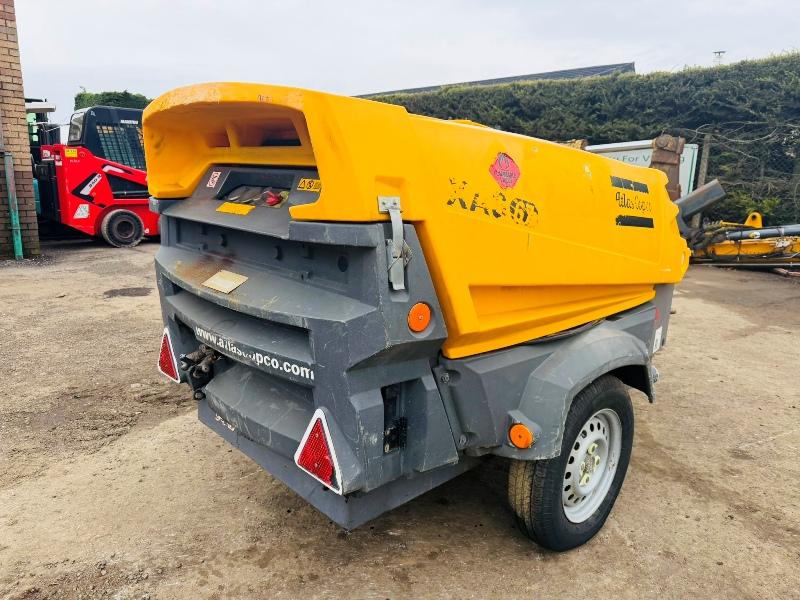 ATLAS COPCO XAS67 AIR COMPRESSOR*C/W KUBOTA ENGINE*YEAR 2015*VIDEO*
