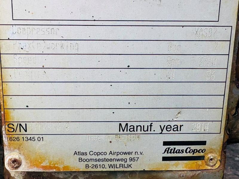 ATLAS COPCO XAS97 TOWABLE AIR COMPRESSOR*YEAR 2014*