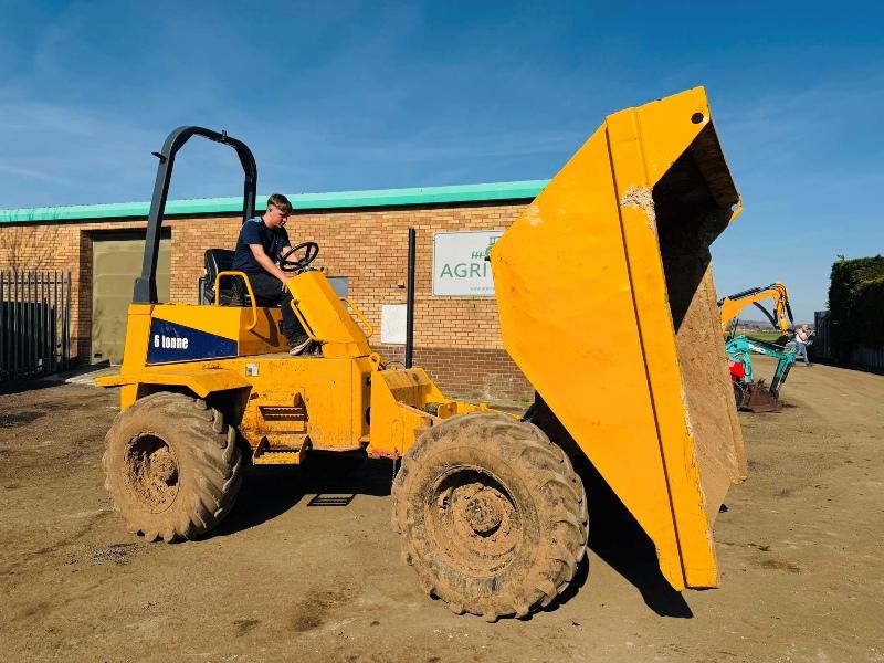 THWAITES 6 TONNE STRAIGHT TIP DUMPER*3141 HOURS*VIDEO*