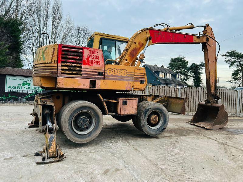 CASE 688B WHEELED EXCAVATOR C/W BUCKET * VIDEO *