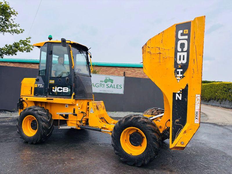 JCB 7FT 7 TONNE STRAIGHT TIP DUMPER* READING 1286 HOURS*YEAR 2018*VIDEO*