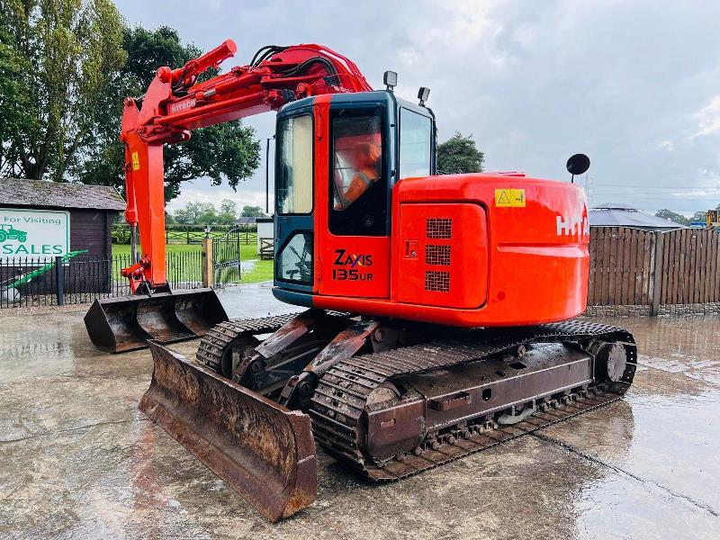 HITACHI ZAXIS 135UR TRACKED EXCAVATOR C/W FRONT BLADE *VIDEO*
