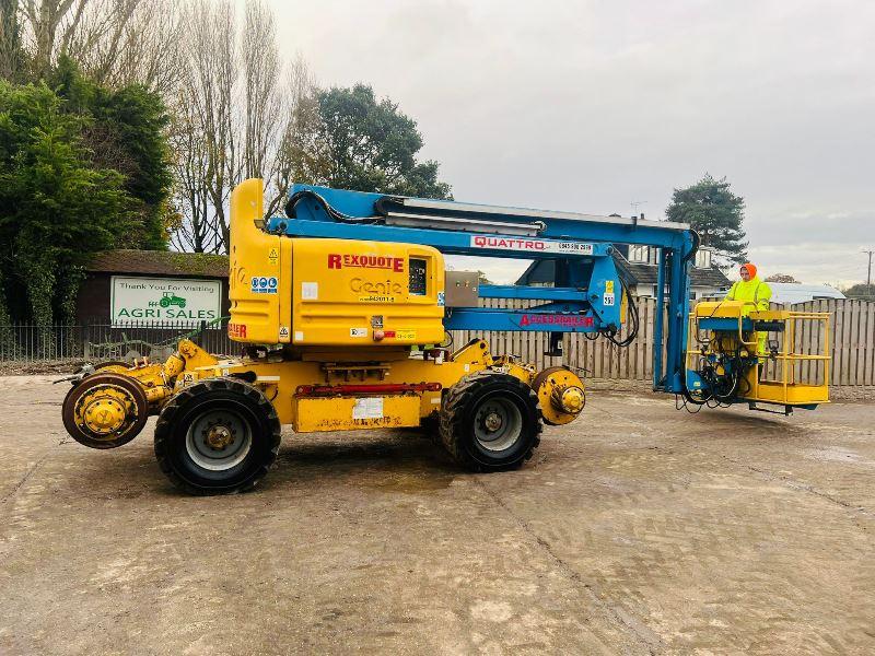 GENIE Z-60/34 4WD ARTICULATED RAIL ROAD BOOM LIFT *20.3M* REMOTE CONTROL *VIDEO*