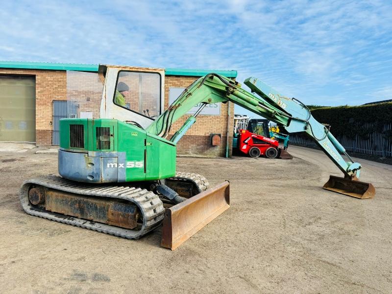 MITSUBISHI MX55 RUBBER TRACKED EXCAVATOR*C/W OFFSET BOOM*VIDEO*