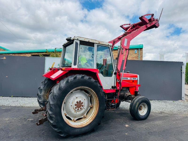 MASSEY FERGUSON 698*C/W FRONT LOADER AND MUCKFORK*VIDEO*