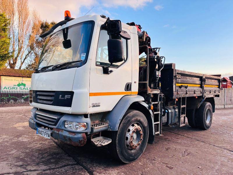 DAF LF55.220 4X2 TIPPER LORRY C/W HIAB 099 CRANE , CHOICE OF 5 *VIDEO*