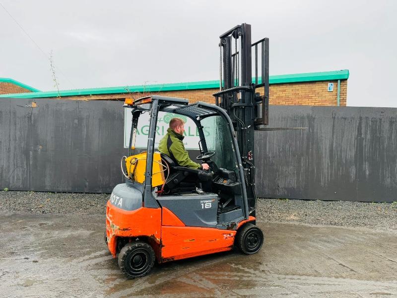 TOYOTA TRAIGO 48 18 ELECTRIC FORKLIFT*C/W SIDESHIFT*YEAR 2017*VIDEO*