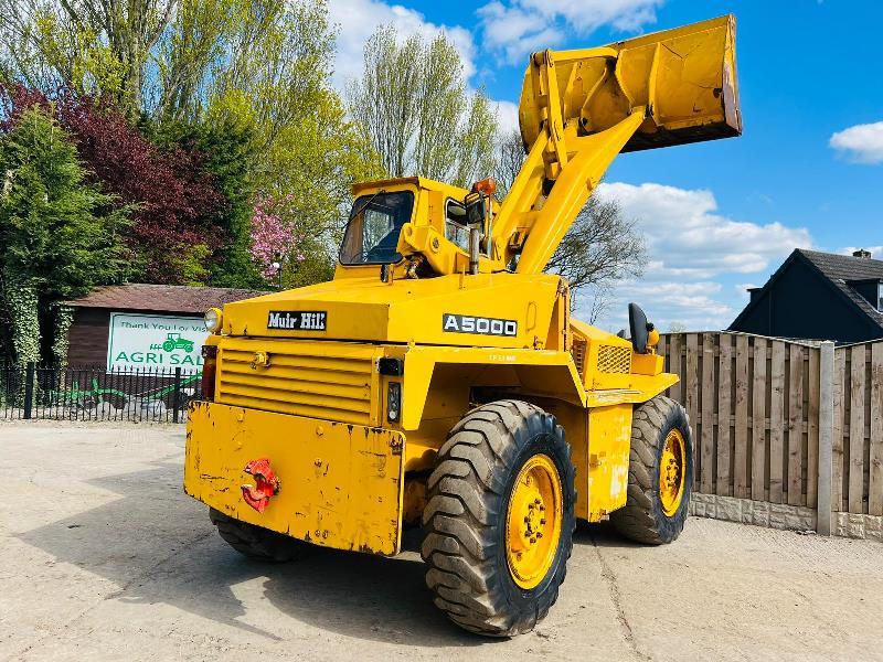 MUIR HILL A5000 4WD LOADING SHOVEL C/W PERKINS ENGINE & 4 WHEEL STEER *VIDEO*