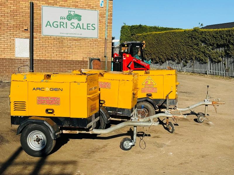 ARC GEN TOWABLE WELDER/GENERATOR*YEAR 2012* CHOICE OF 3*VIDEO*