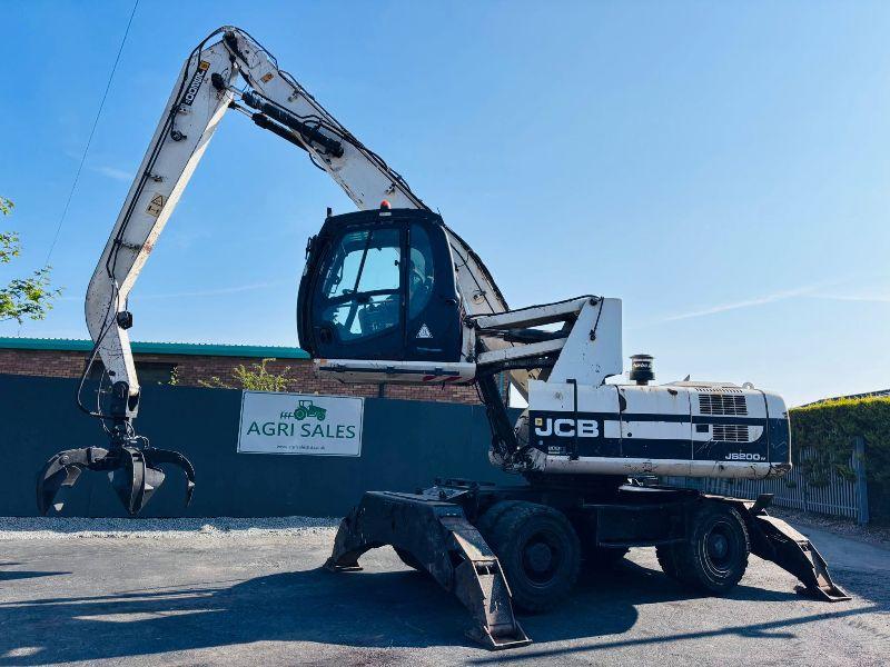 JCB JS200W HIGHRISE CAB SCRAP HANDLER*C/W GRAB*YEAR 2011*VIDEO*