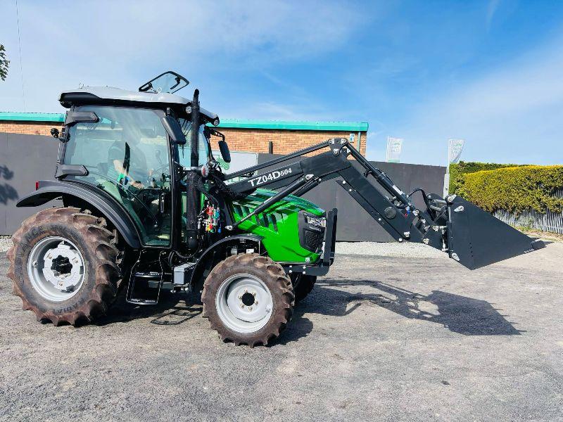 NEW *UNUSED*SIROMER TZ04D FRONT LOADER TRACTOR *C/W LOADER AND 3 IN 1 BUCKET*VIDEO*