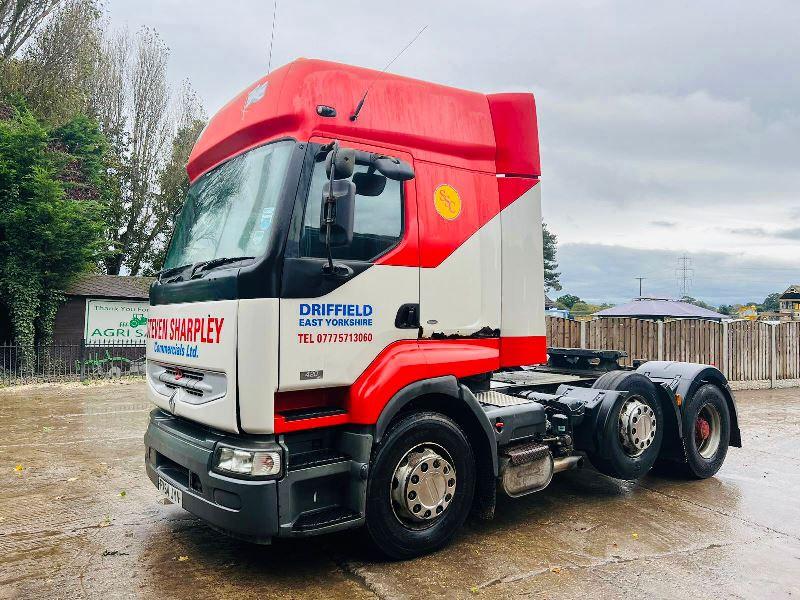 RENAULT 420DCI 6X2 TRACTOR UNIT C/W BIG HUB REDUCTION & MANUAL GEAR BOX *VIDEO*