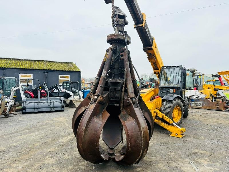 LIEBHERR 5 TINE SCRAP GRAB TO SUIT SCRAP HANDLER*VIDEO*