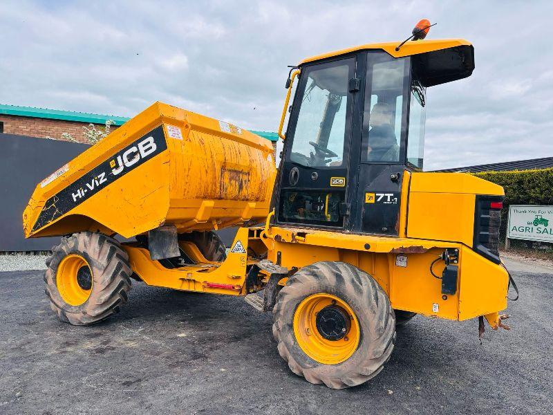 JCB 7FT 7 TONNE STRAIGHT TIP DUMPER* READING 1285 HOURS*YEAR 2018*VIDEO*