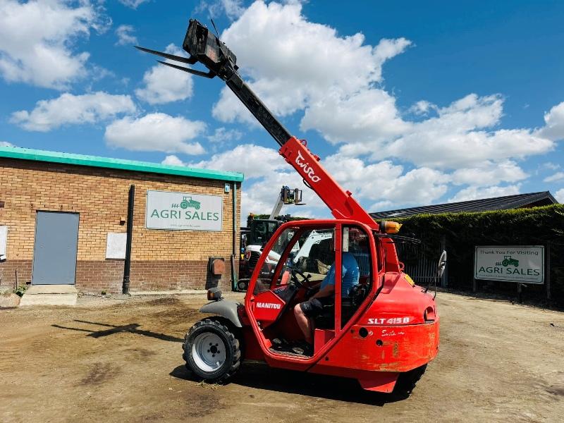 MANITOU SLT415B TELEHANDLER*C/W PALLET TINES*VIDEO*