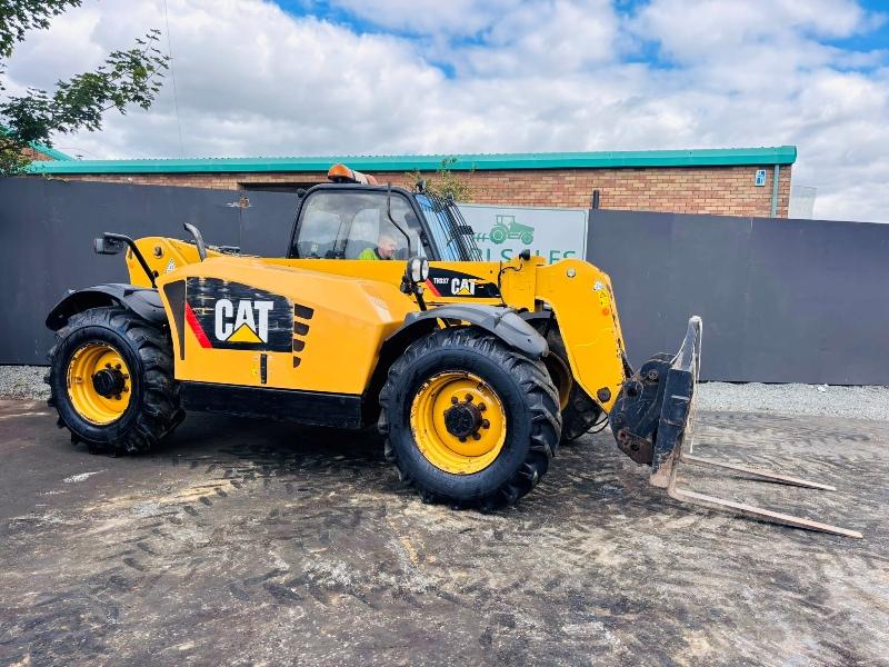 CATERPILLAR TH337 4WD TELEHANDLER*C/W PALLET TINES*YEAR 2012*VIDEO*