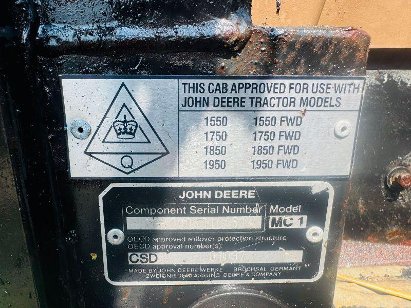JOHN DEERE 1950 2WD TRACTOR*C/W REAR LINKAGE*VIDEO*