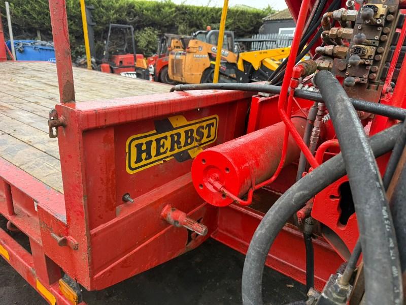 HERBST 19 TONNE TWIN AXLE TRAILER*C/W BONFIGLIOLI P10200 CRANE*VIDEO*