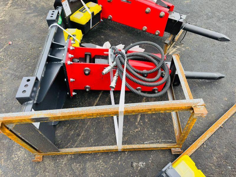 *NEW*2025*RAYTREE RMH680 HYDRAULIC BREAKERS FOR SKIDSTEERS*CHOICE OF 3*VIDEO*