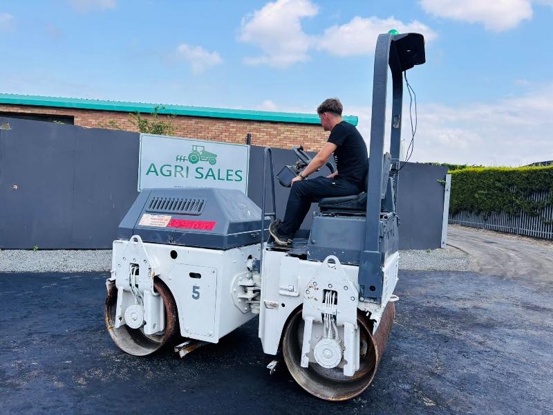BENFORD TV1300 DOUBLE DRUM VIBRATING ROLLER*C/W SAFETY FRAME*VIDEO*