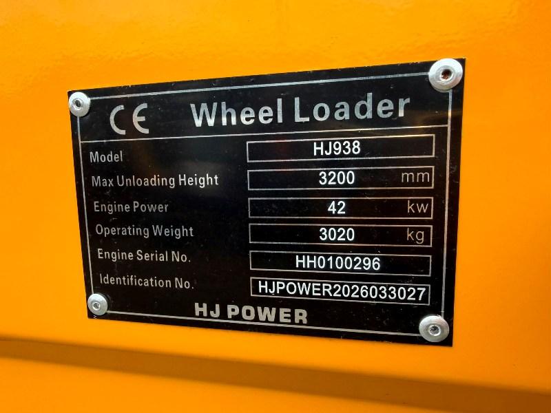 *NEW*UNUSED*HJ POWER HJ938 LOADING SHOVEL*YEAR 2026*VIDEO*