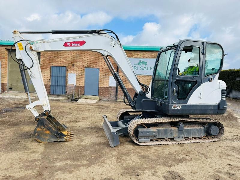 BOBCAT E58 EXCAVATOR*YEAR 2018*C/W BUCKET*VIDEO*