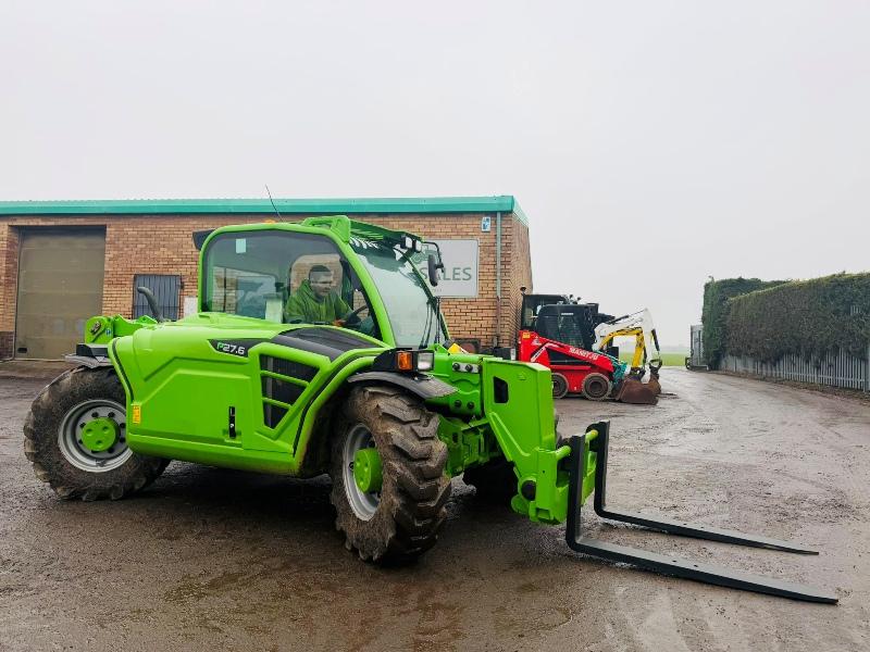 MERLO P27.6+ TURBO TELEHANDLER*C/W PALLET TINES*YEAR 2017*VIDEO*