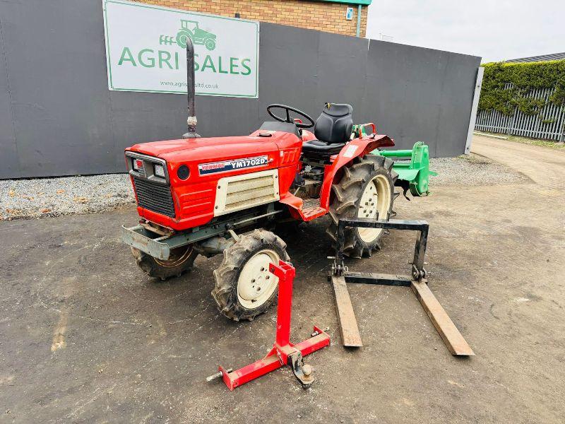 YANMAR YM1702D COMPACT TRACTOR*C/W ROTOVATOR*VIDEO*
