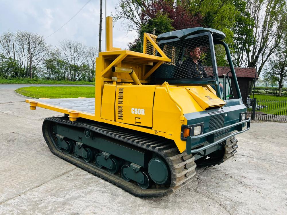 YANMAR C50R-2 TRACKED DUMPER C/W FLATE BED BODY , FORWARDS AND REVERSE DRIVE *SEE VIDEO*