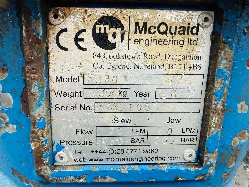MCQUAID S13.0 ROTATING SELECTOR GRAB*65MM PIN*YEAR 2018*VIDEO*