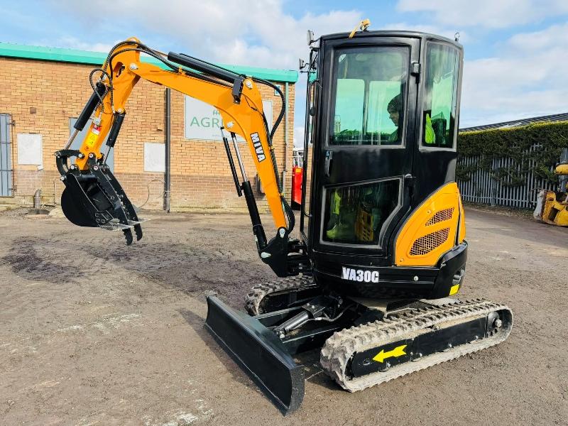 *NEW*MIVA 30C MINI EXCAVATOR*C/W BUCKET*YEAR 2025*VIDEO*