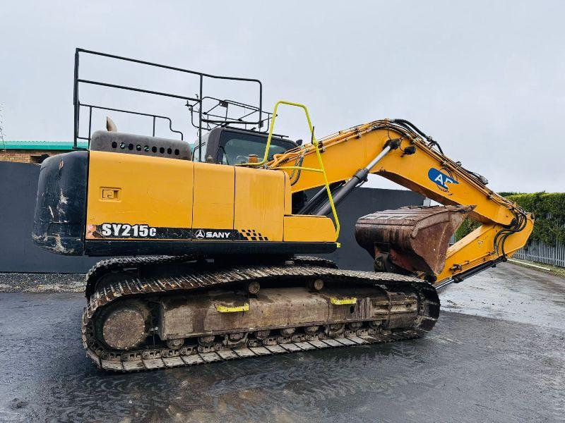 SANY SY215C TRACKED EXCAVATOR*C/W SAFETY GUARDS*VIDEO*