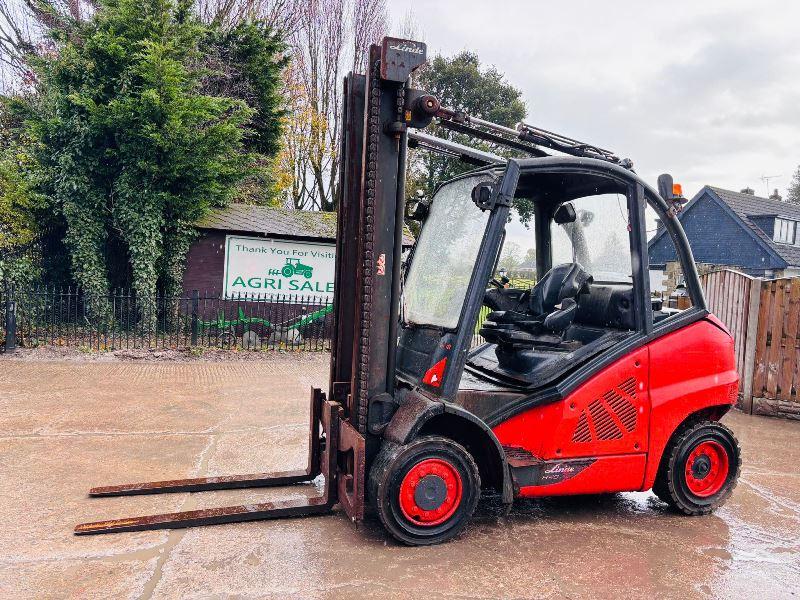 LINDE H40 DIESEL FORKLIFT *YEAR 2016* C/W 2 STAGE MAST *VIDEO*
