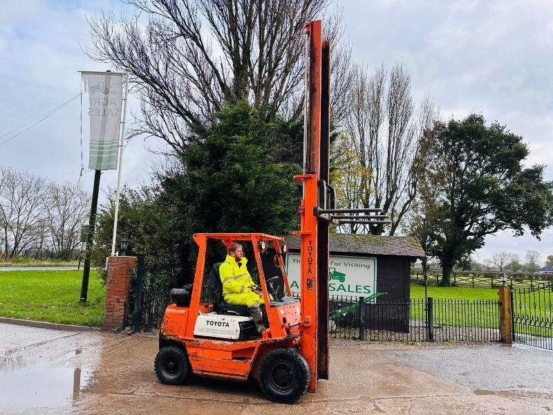 TOYOTA 4FD25 DIESEL FORKLIFT C/W 2 STAGE MAST *VIDEO*