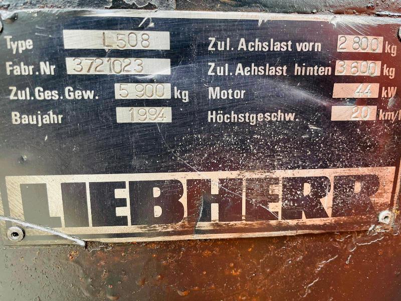 LIEBHERR L508 4WD LOADING SHOVEL C/W TOE TIP BUCKET 
