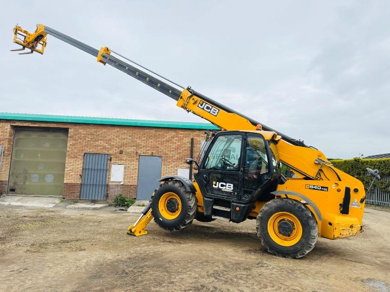 JCB 540-140 HI VIZ 4WD TELEHANDLER*C/W PALLET TINES*YEAR 2017*VIDEO*