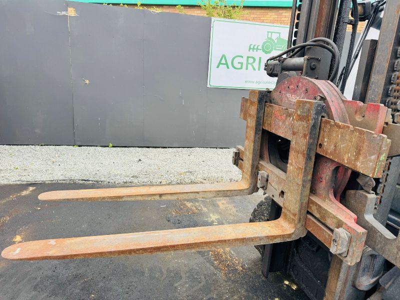 LINDE H40D 2 STAGE MASTED FORKLIFT*YEAR 2008*C/W ROTATING TINES*VIDEO*