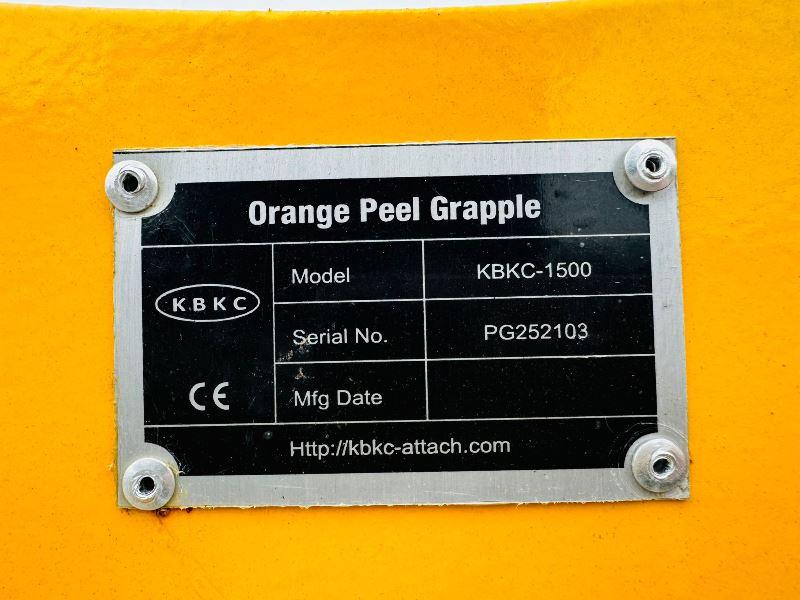 UNUSED KBKC-1500 4 TINE ROTATING SCRAP GRAB *YEAR 2024* TO SUIT EXCAVATOR 