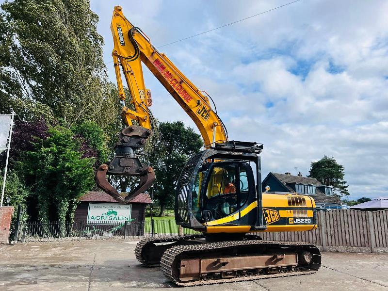 JCB JS220 TRACKED EXCAVATOR *4737 HOURS* C/W QUICK HITCH & ROTATING SELECTOR GRAB *VIDEO*