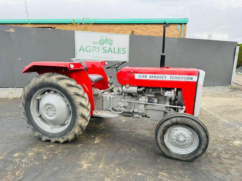 MASSEY FERGUSON 240 TRACTOR*C/W REAR LINKAGE AND PTO*VIDEO*