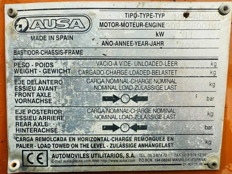 AUSA 100-AMAX4 HIGH TIP DUMPER*TURNS OVER DOESNT START*VIDEO*