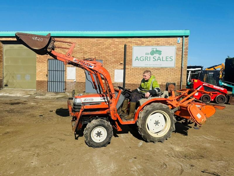 KUBOTA GB20 4WD COMPACT TRACTOR*C/W FRONT LOADER & ROTOVATOR*